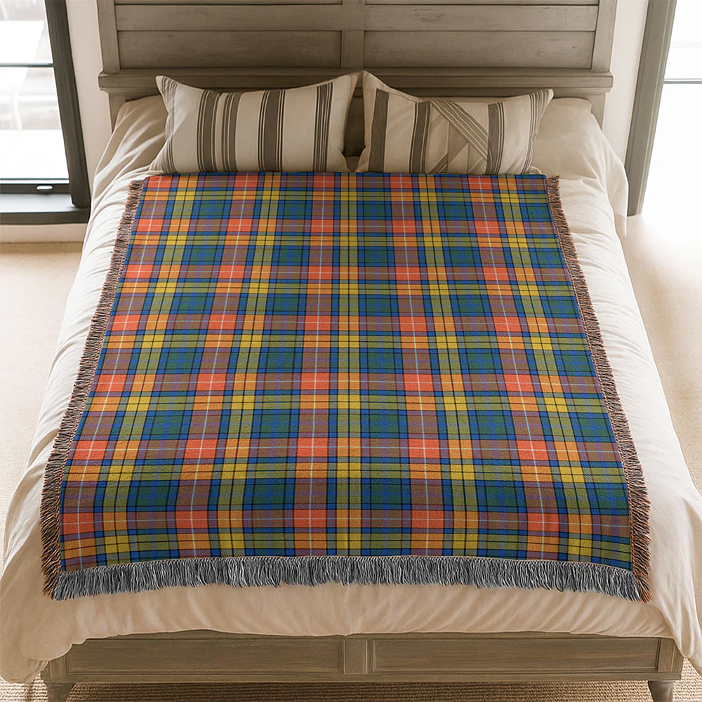 Scottish Buchanan Ancient Clan Badge Tartan Woven Blanket - Image 3