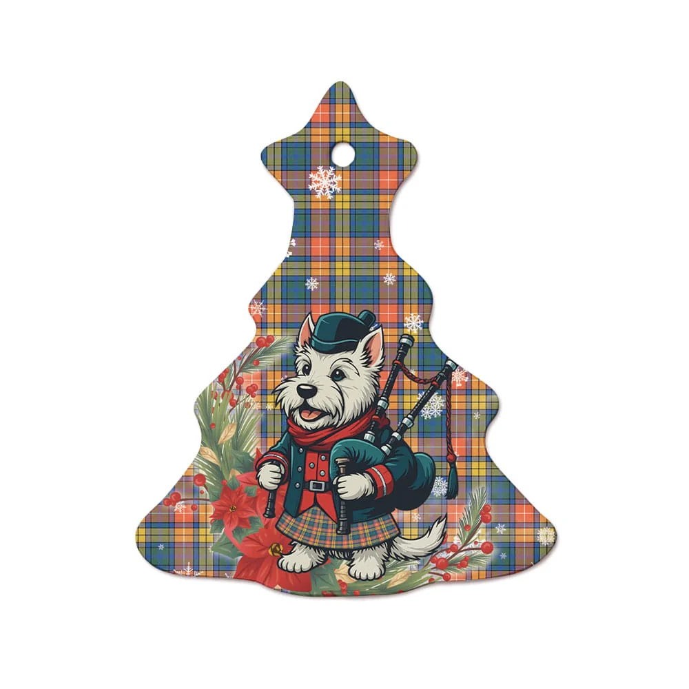 Scottish Buchanan Ancient Tartan Ceramic Ornament Cute Scottish Terrier Dog - Image 7