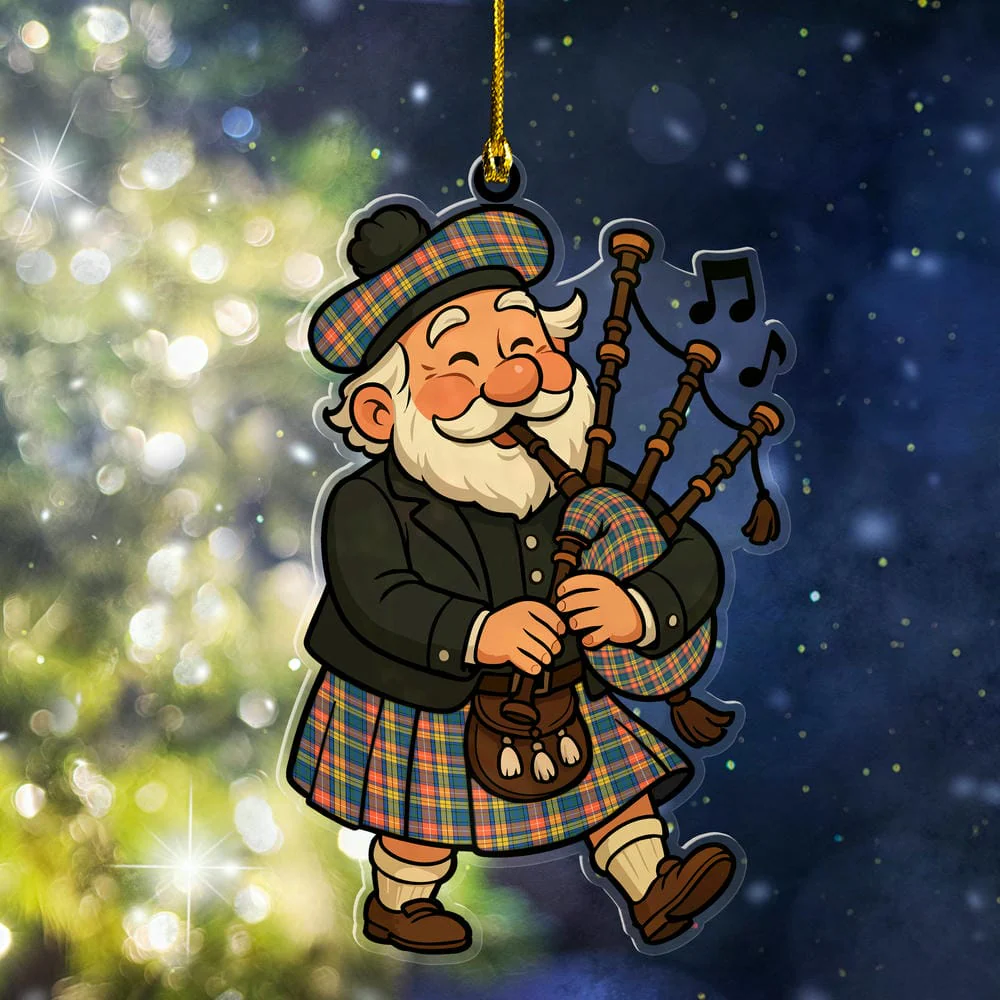 Scottish Buchanan Ancient Tartan Ornament Scottish Santa In Kilt