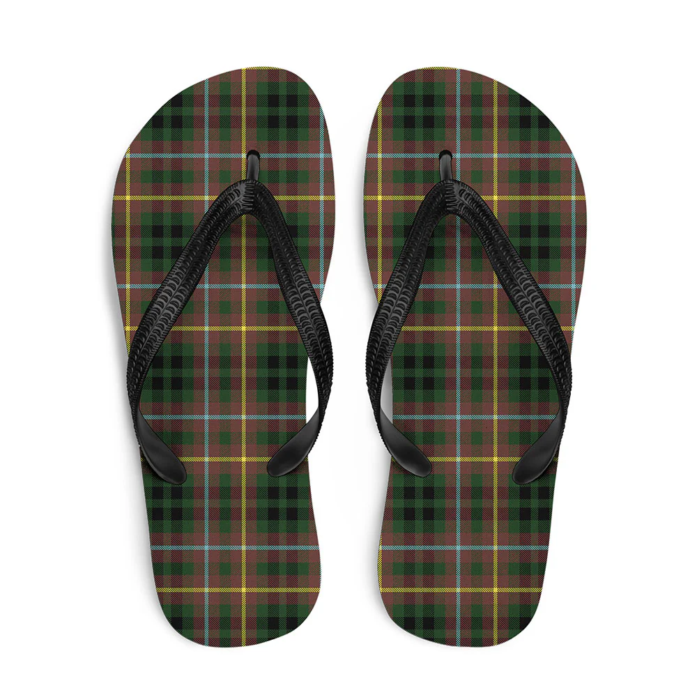 Scottish Buchanan Hunting Clan Badge Tartan Flip Flops