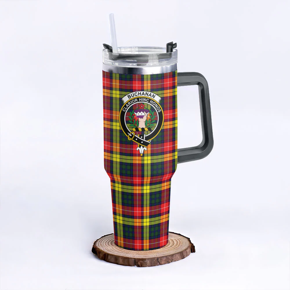 Scottish Buchanan Modern Clan Badge Tartan 40oz Tumbler - Image 6