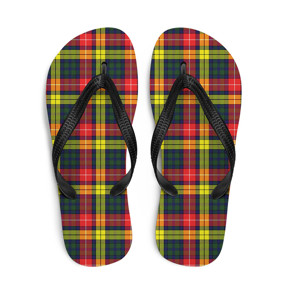 Scottish Buchanan Modern Clan Badge Tartan Flip Flops