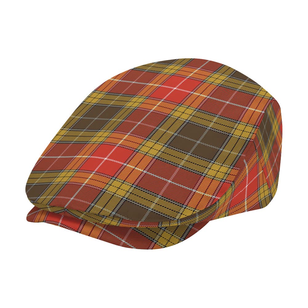 Scottish Buchanan Old Set Weathered Tartan Flat Cap - Image 2