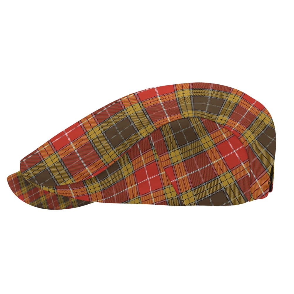 Scottish Buchanan Old Set Weathered Tartan Flat Cap - Image 3