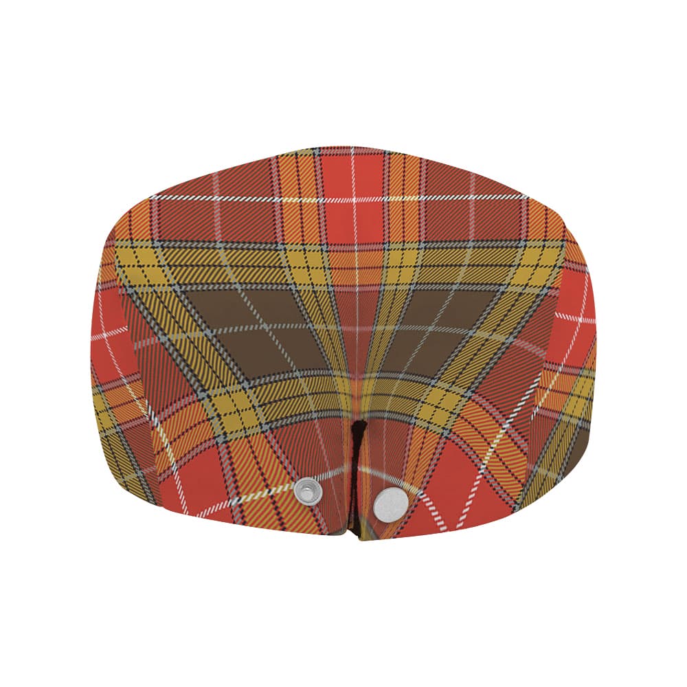 Scottish Buchanan Old Set Weathered Tartan Flat Cap - Image 4