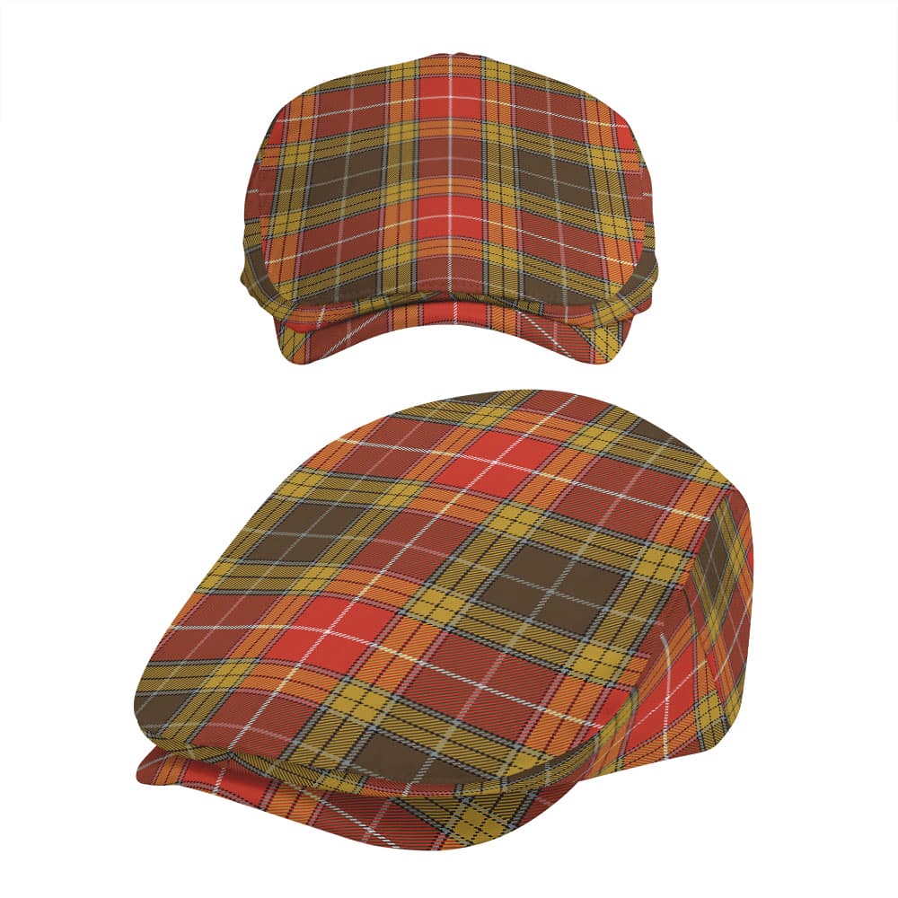 Scottish Buchanan Old Set Weathered Tartan Flat Cap - Image 5