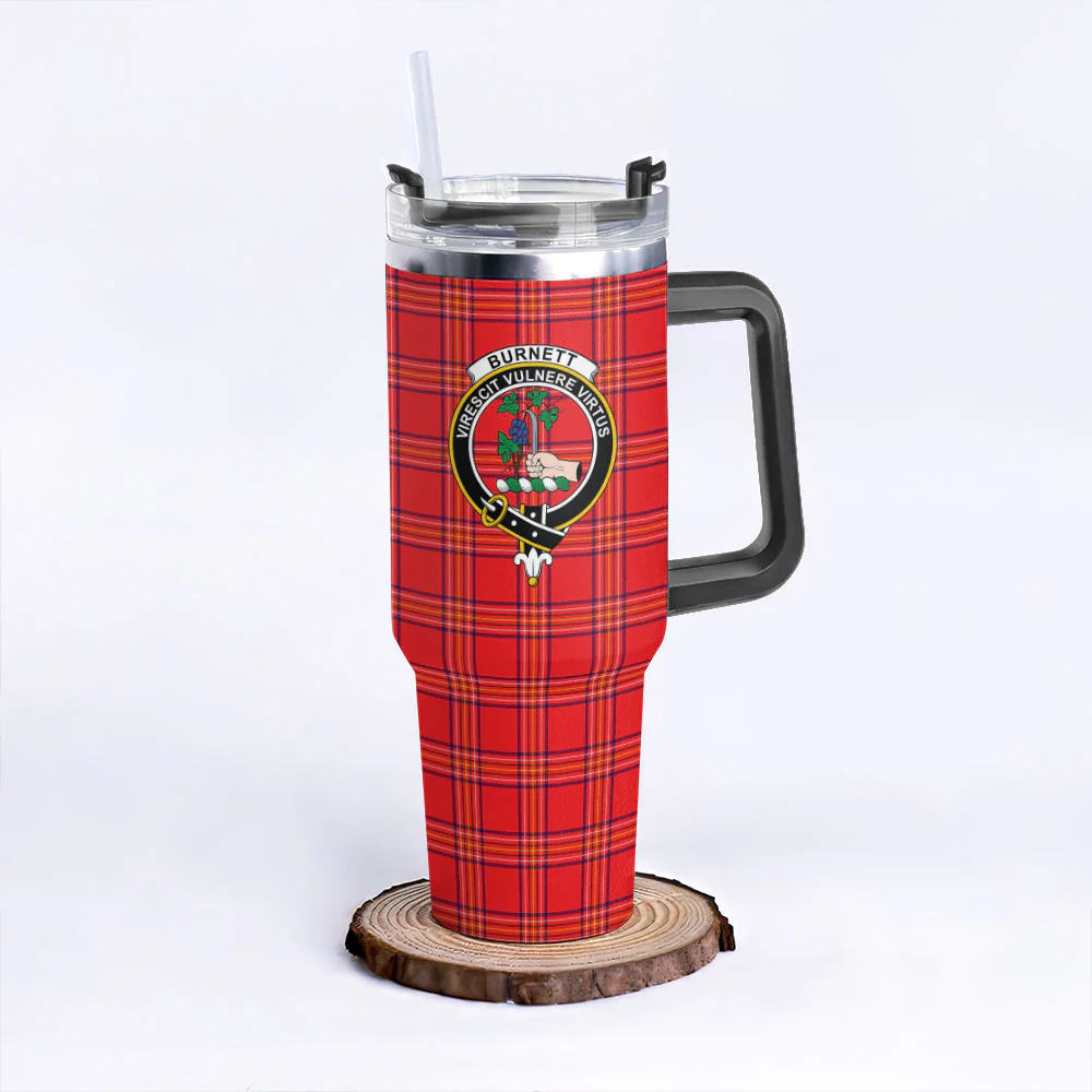 Scottish Burnett Modern Clan Badge Tartan 40oz Tumbler - Image 3