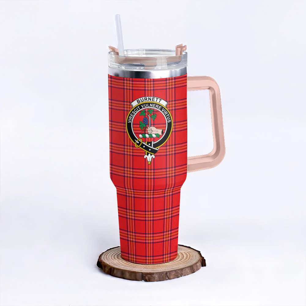 Scottish Burnett Modern Clan Badge Tartan 40oz Tumbler - Image 4
