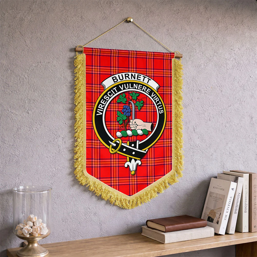 Scottish Burnett Modern Clan Badge Tartan Wall Hanging Banner - Image 2
