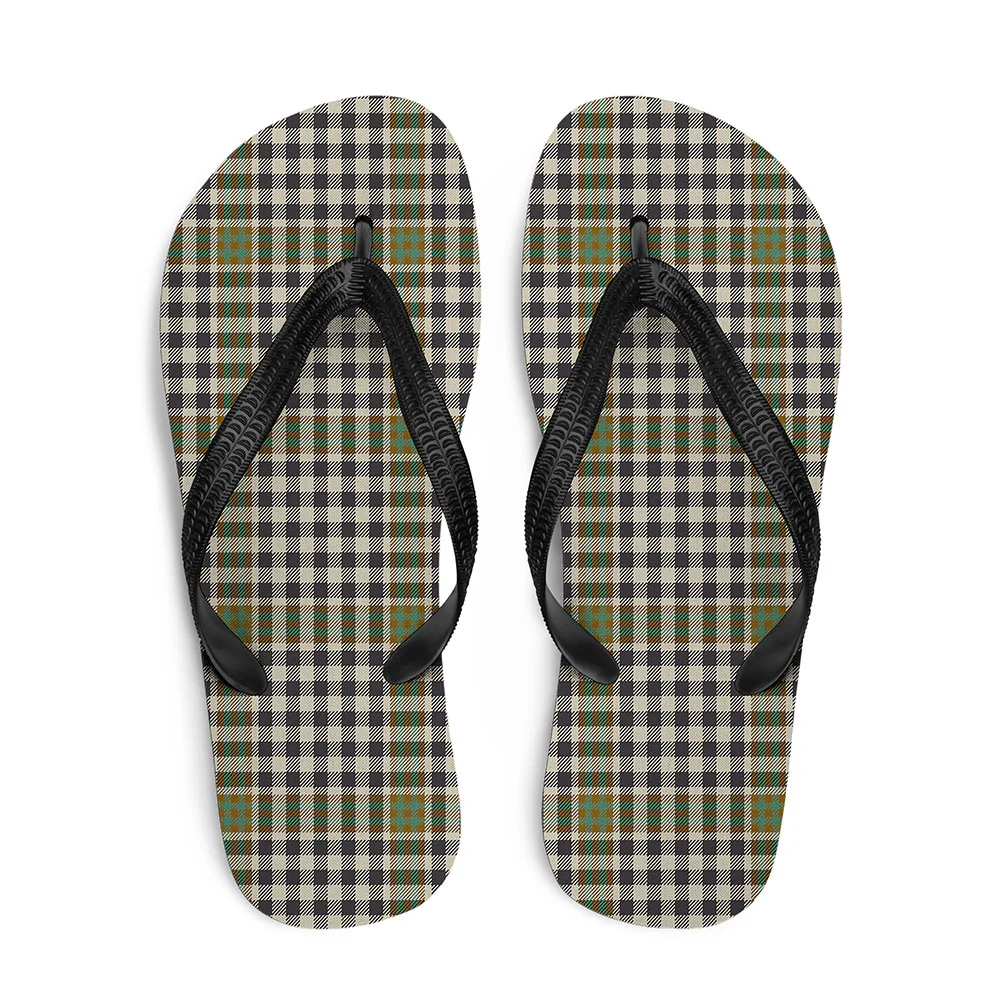 Scottish Burns Check Clan Badge Tartan Flip Flops