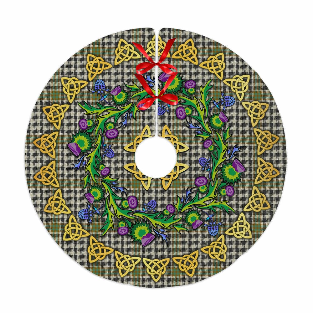 Scottish Burns Check Tartan Thistle Celtic Knot Christmas Tree Skirt