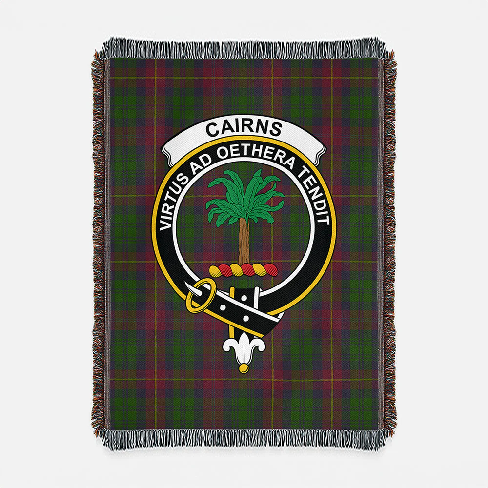 Scottish Cairns Clan Badge Tartan Woven Blanket - Image 2