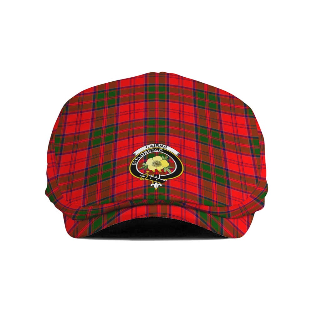 Scottish Cairns Clan Badge Tartan Flat Cap
