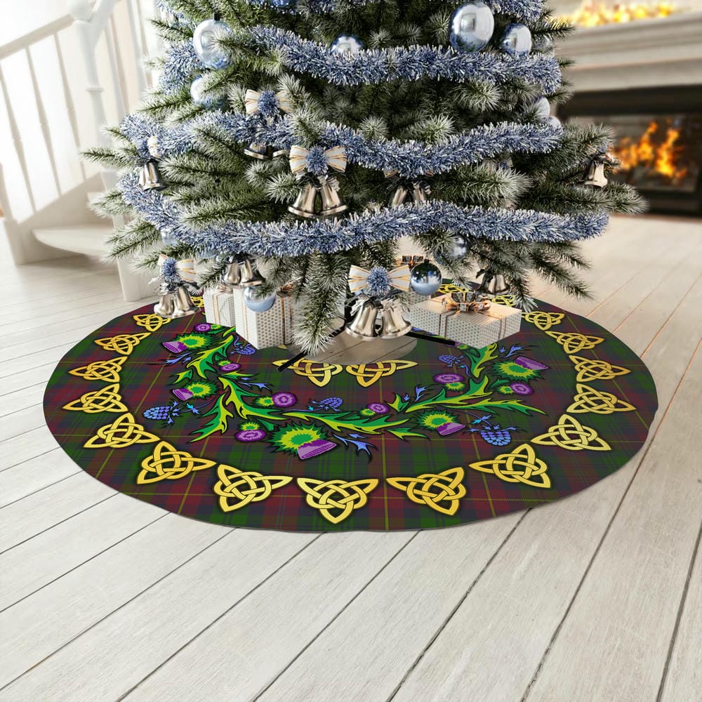 Scottish Cairns Tartan Thistle Celtic Knot Christmas Tree Skirt - Image 3