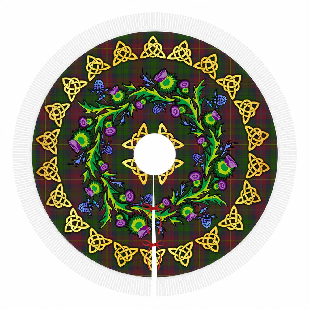 Scottish Cairns Tartan Thistle Celtic Knot Christmas Tree Skirt - Image 4
