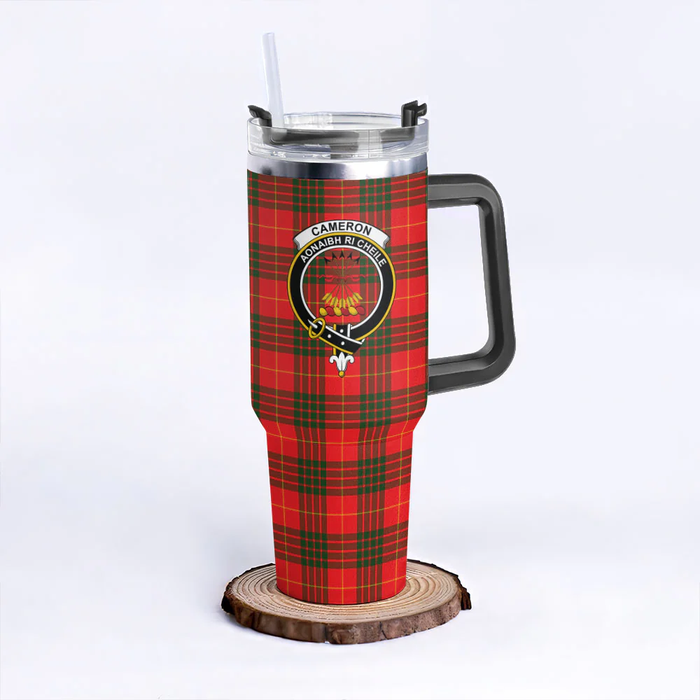 Scottish Cameron Modern Clan Badge Tartan 40oz Tumbler - Image 3
