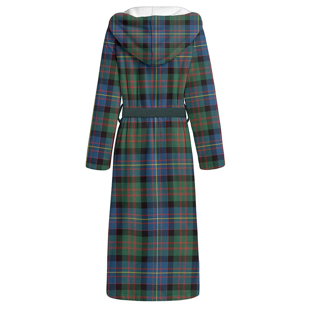 Scottish Cameron of Erracht Ancient Clan Badge Tartan Flannel Hooded Bathrobe - Image 2
