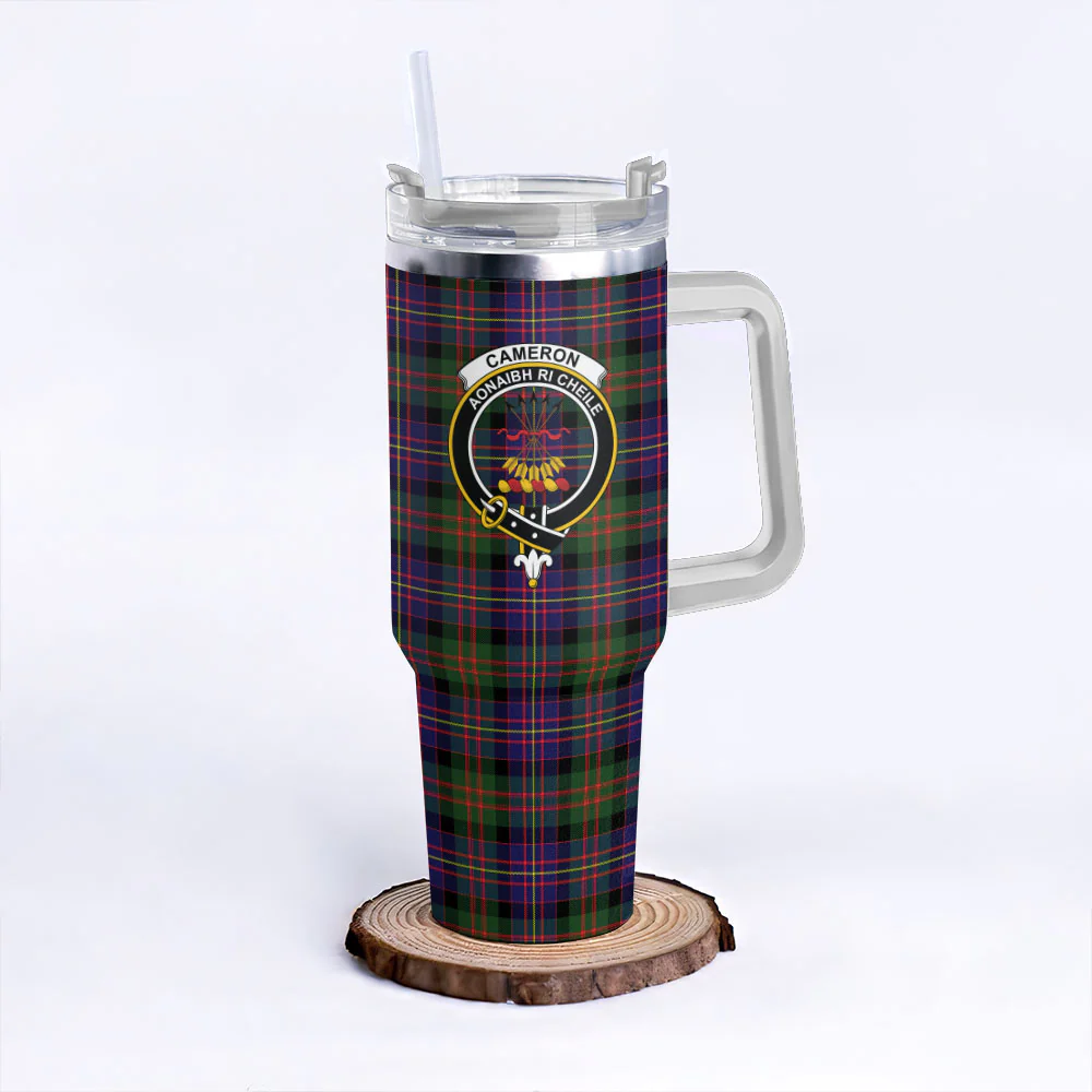 Scottish Cameron of Erracht Modern Clan Badge Tartan 40oz Tumbler