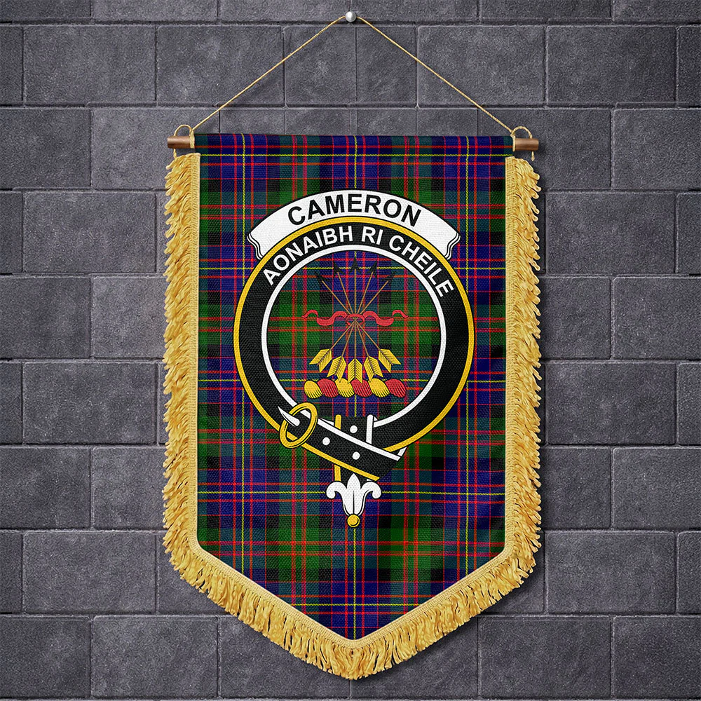 Scottish Cameron of Erracht Modern Clan Badge Tartan Wall Hanging Banner