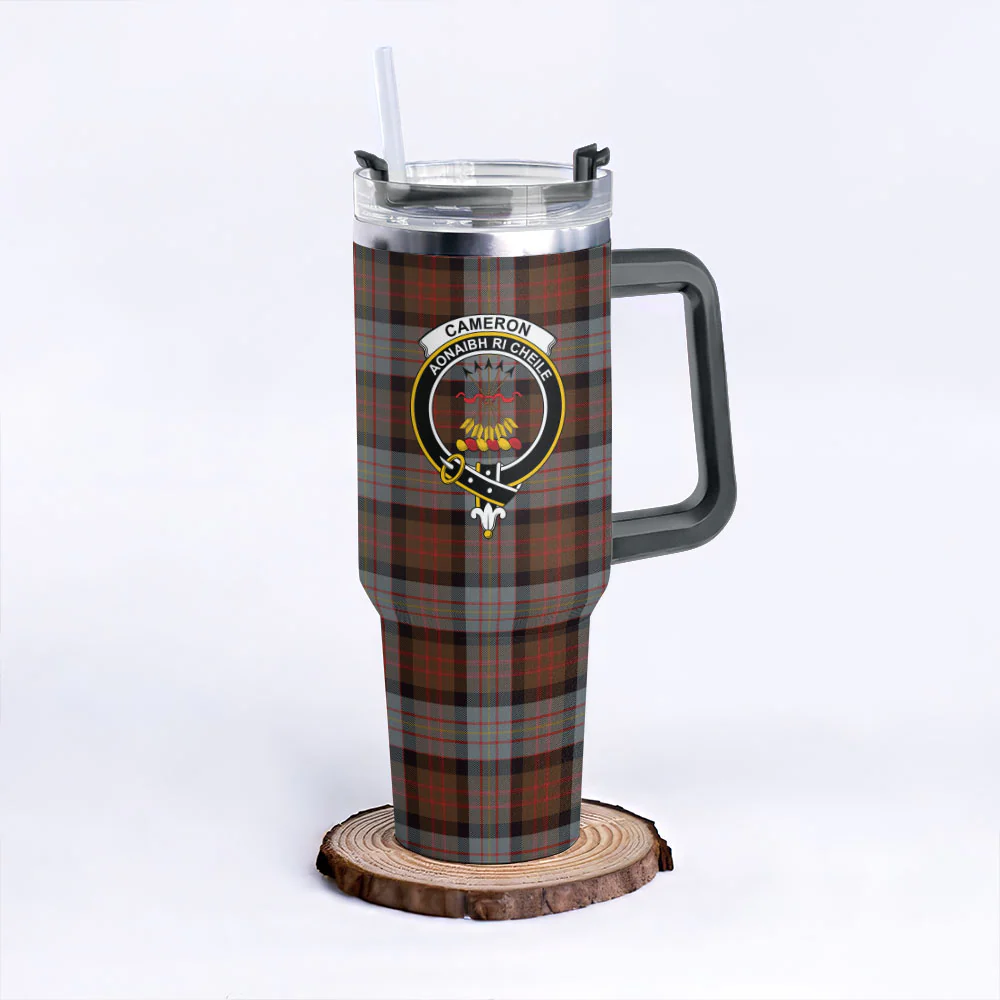 Scottish Cameron of Erracht Weathered Clan Badge Tartan 40oz Tumbler - Image 6