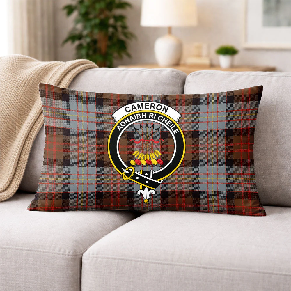 Scottish Cameron of Erracht Weathered Clan Badge Tartan Pillow Case - Image 3