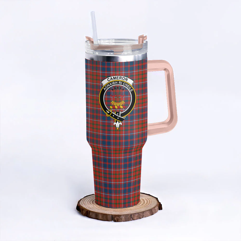 Scottish Cameron of Lochiel Ancient Clan Badge Tartan 40oz Tumbler - Image 4