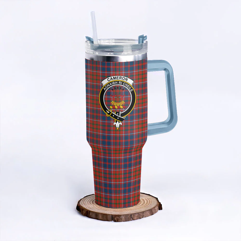 Scottish Cameron of Lochiel Ancient Clan Badge Tartan 40oz Tumbler - Image 5