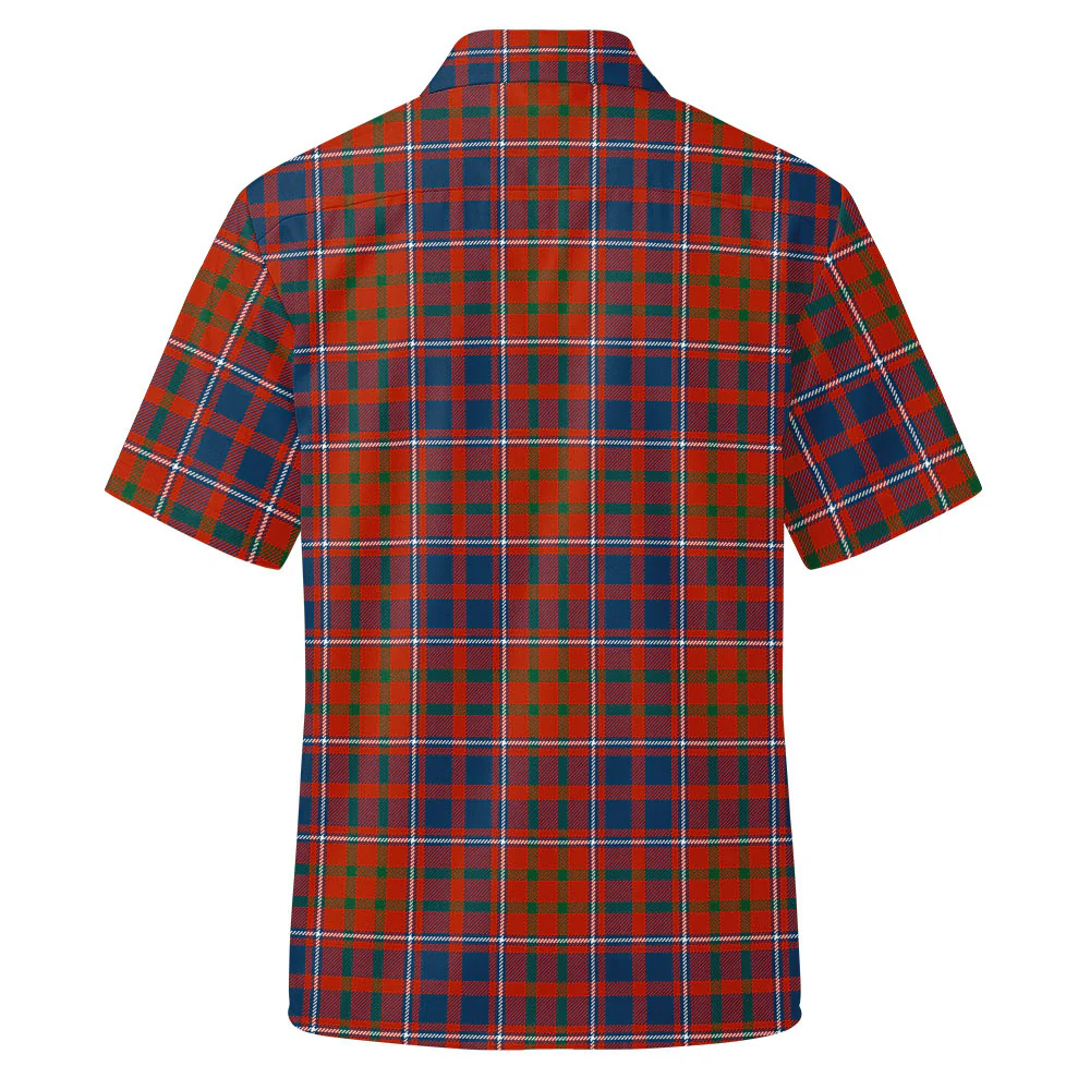 Scottish Cameron of Lochiel Ancient Clan Badge Tartan Short Sleeve Work Shirt - Image 3