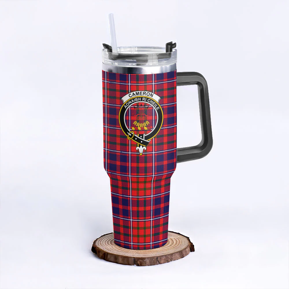 Scottish Cameron of Lochiel Modern Clan Badge Tartan 40oz Tumbler - Image 3