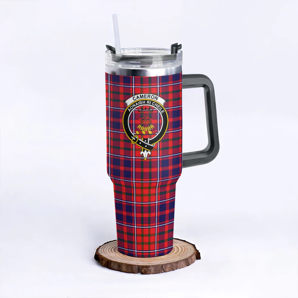 Scottish Cameron of Lochiel Modern Clan Badge Tartan 40oz Tumbler - Image 6