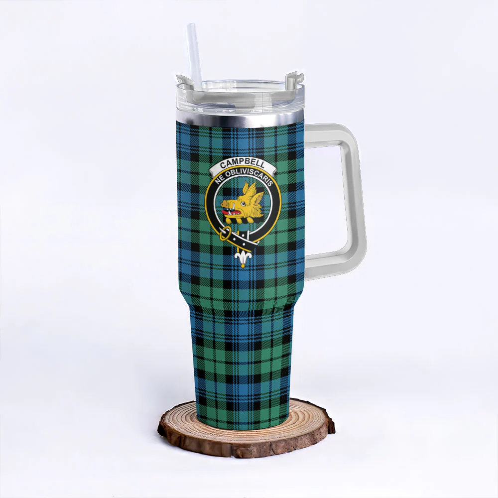 Scottish Campbell Ancient 01 Clan Badge Tartan 40oz Tumbler