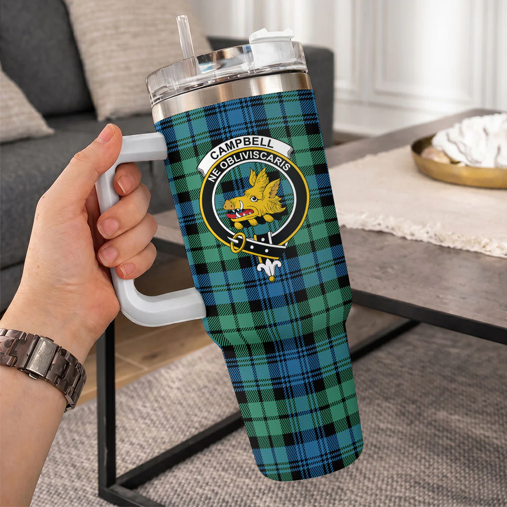 Scottish Campbell Ancient 01 Clan Badge Tartan 40oz Tumbler - Image 10