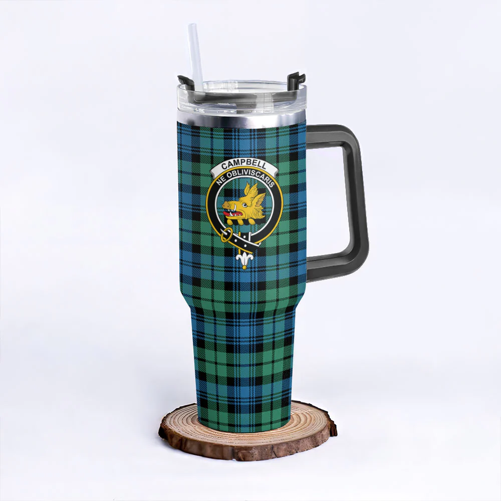 Scottish Campbell Ancient 01 Clan Badge Tartan 40oz Tumbler - Image 3