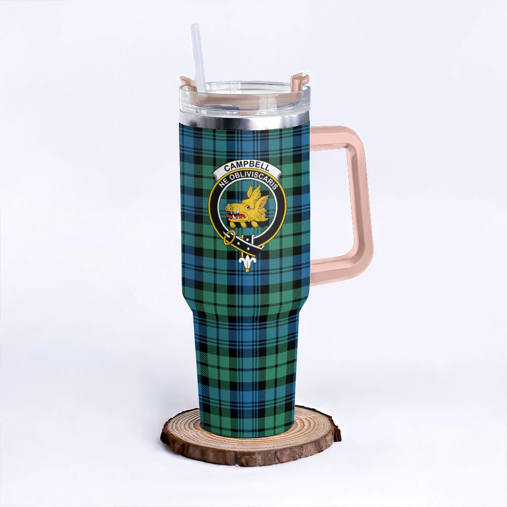 Scottish Campbell Ancient 01 Clan Badge Tartan 40oz Tumbler - Image 4