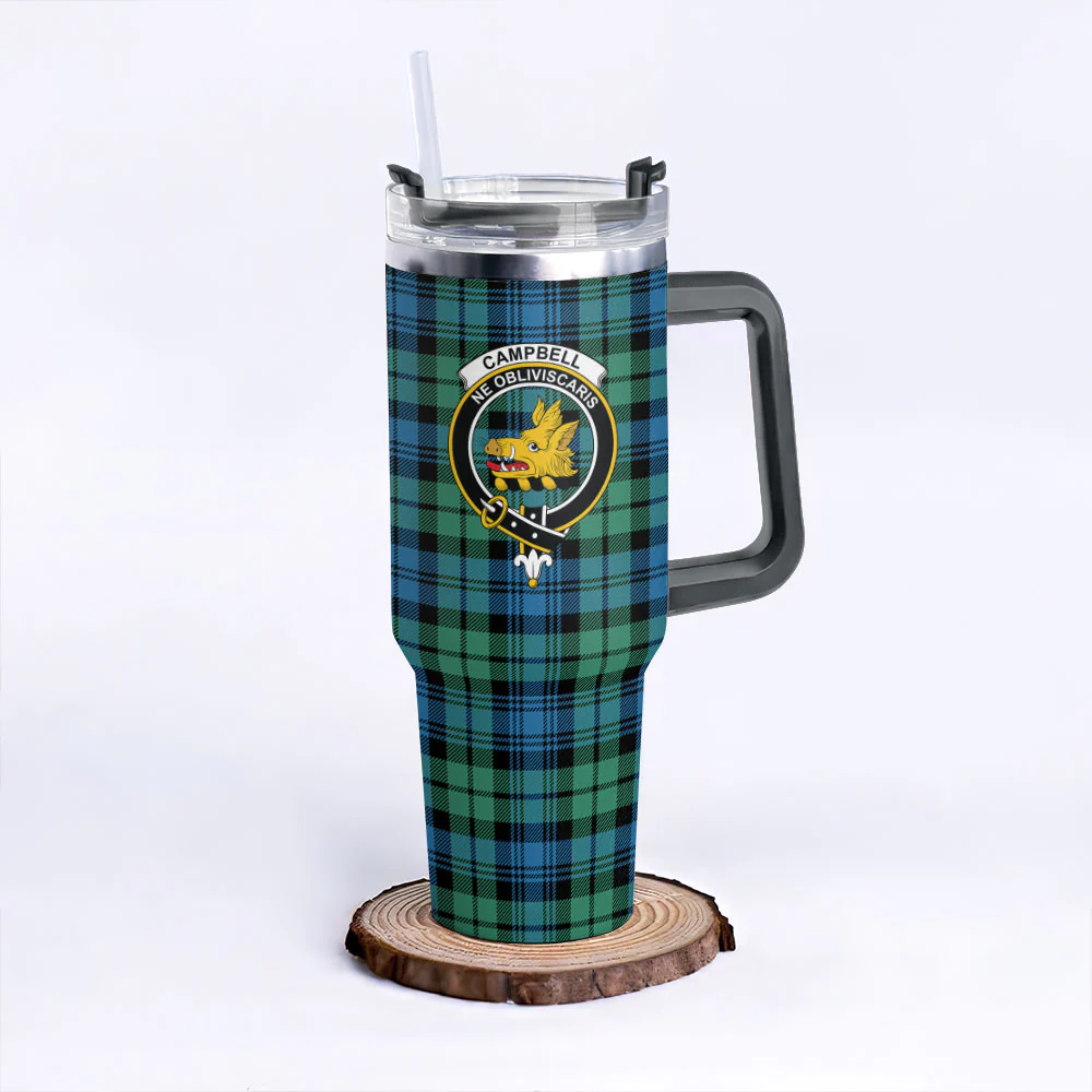 Scottish Campbell Ancient 01 Clan Badge Tartan 40oz Tumbler - Image 6