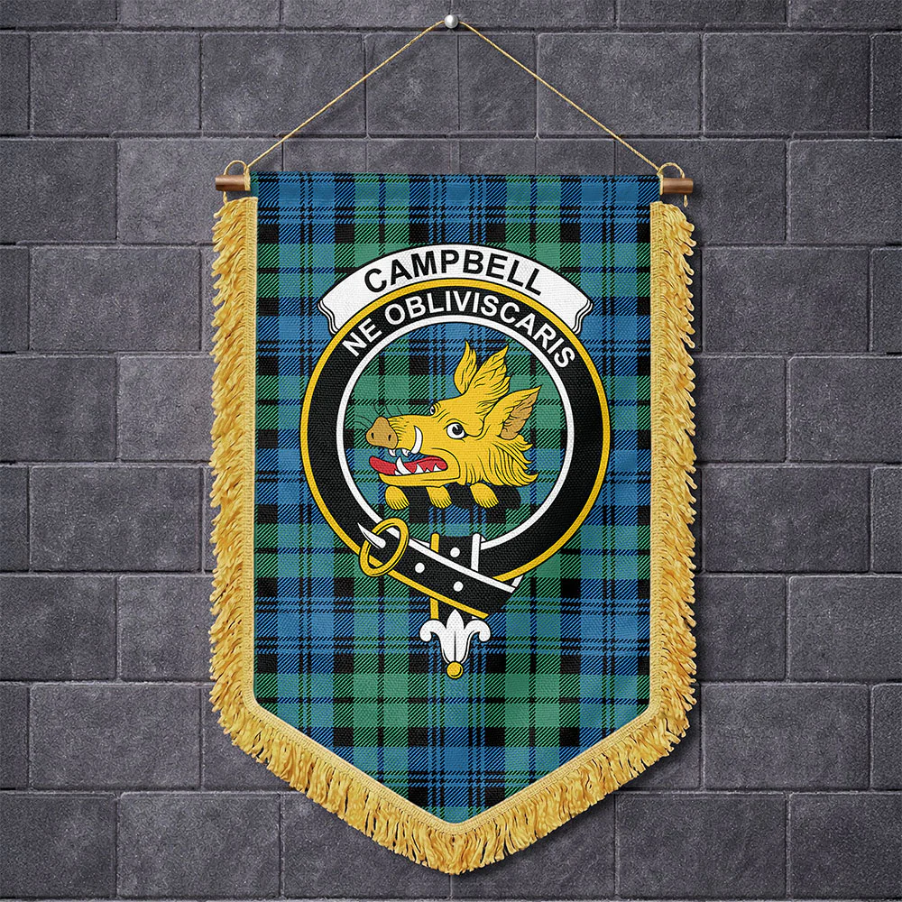 Scottish Campbell Ancient 01 Clan Badge Tartan Wall Hanging Banner