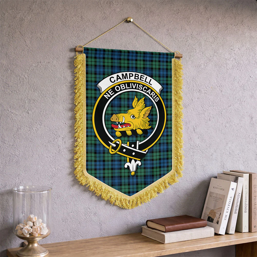 Scottish Campbell Ancient 02 Clan Badge Tartan Wall Hanging Banner - Image 2