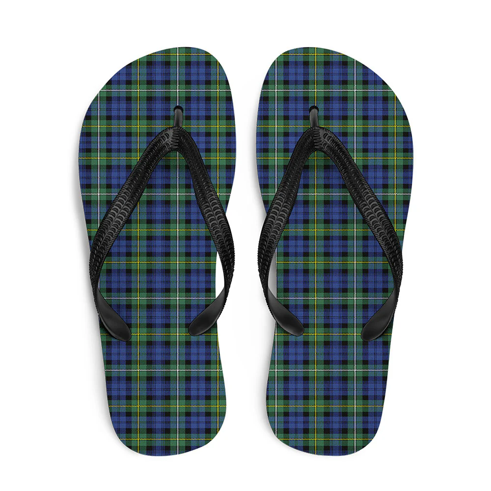 Scottish Campbell Argyll Ancient Clan Badge Tartan Flip Flops