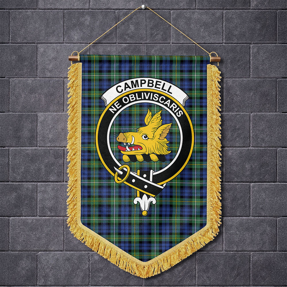 Scottish Campbell Argyll Ancient Clan Badge Tartan Wall Hanging Banner