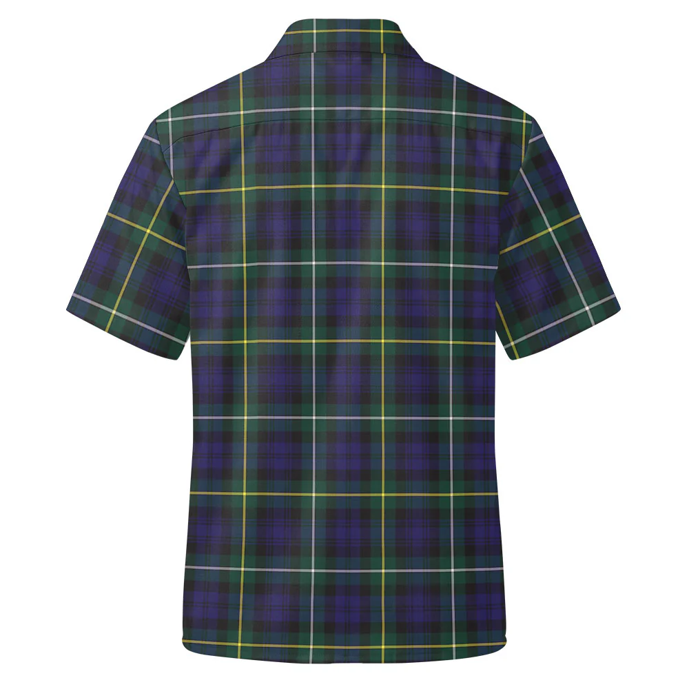 Scottish Campbell Argyll Modern Clan Badge Tartan Short Sleeve Work Shirt - Image 3