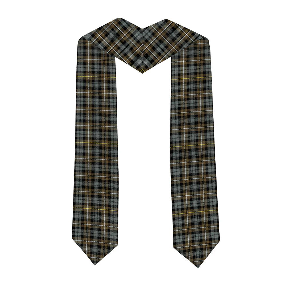 Scottish Campbell Argyll Weathered Clan Badge Tartan Graduation Stole Black Gold Honor - Image 2