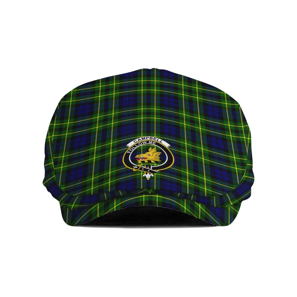 Scottish Campbell Clan Badge Tartan Flat Cap