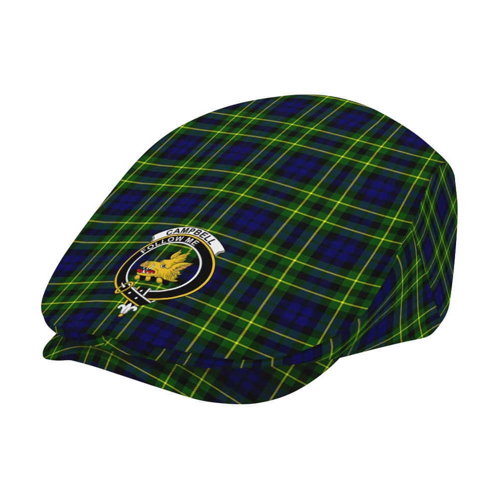 Scottish Campbell Clan Badge Tartan Flat Cap - Image 2