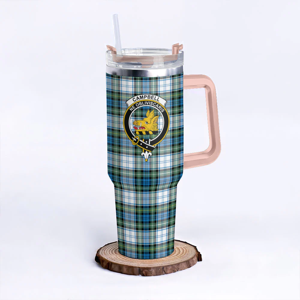 Scottish Campbell Dress Ancient Clan Badge Tartan 40oz Tumbler - Image 4