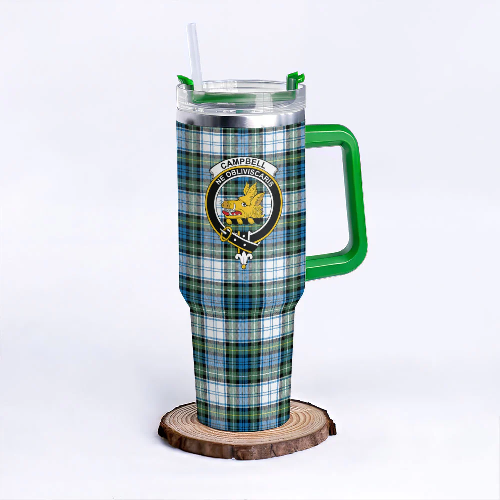 Scottish Campbell Dress Ancient Clan Badge Tartan 40oz Tumbler - Image 8