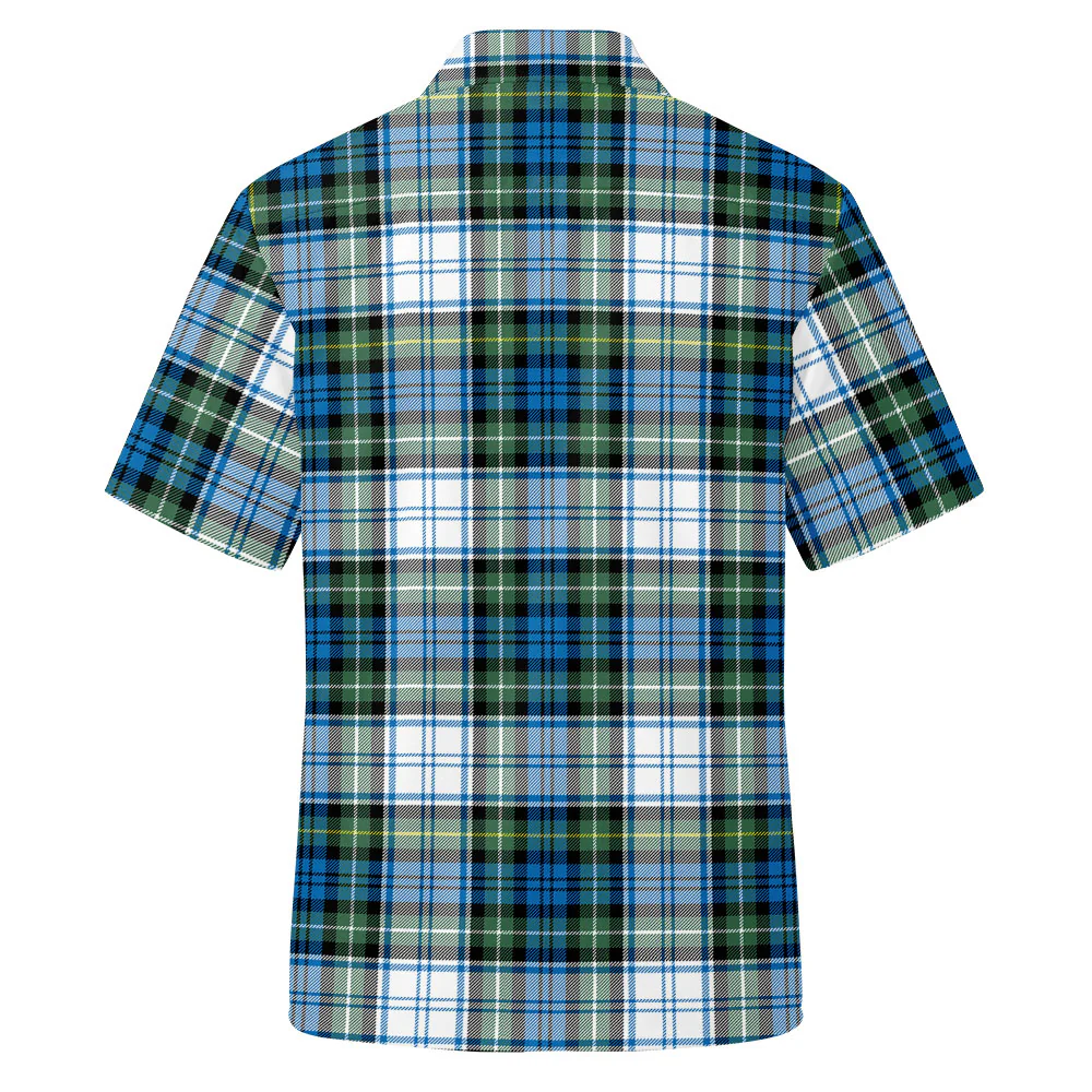 Scottish Campbell Dress Ancient Clan Badge Tartan Short Sleeve Work Shirt - Image 3