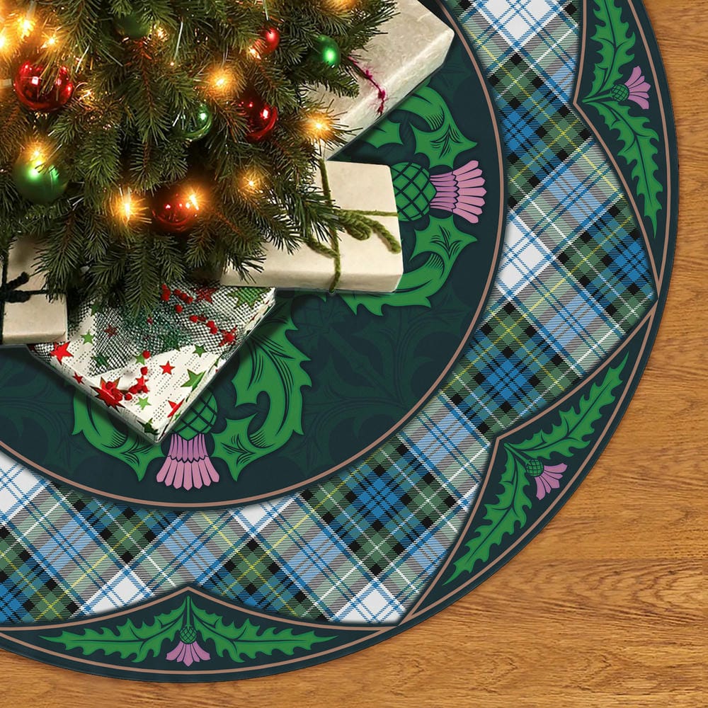 Scottish Campbell Dress Ancient Tartan Christmas Tree Skirt Old Scottish Thistle Flower - Image 2
