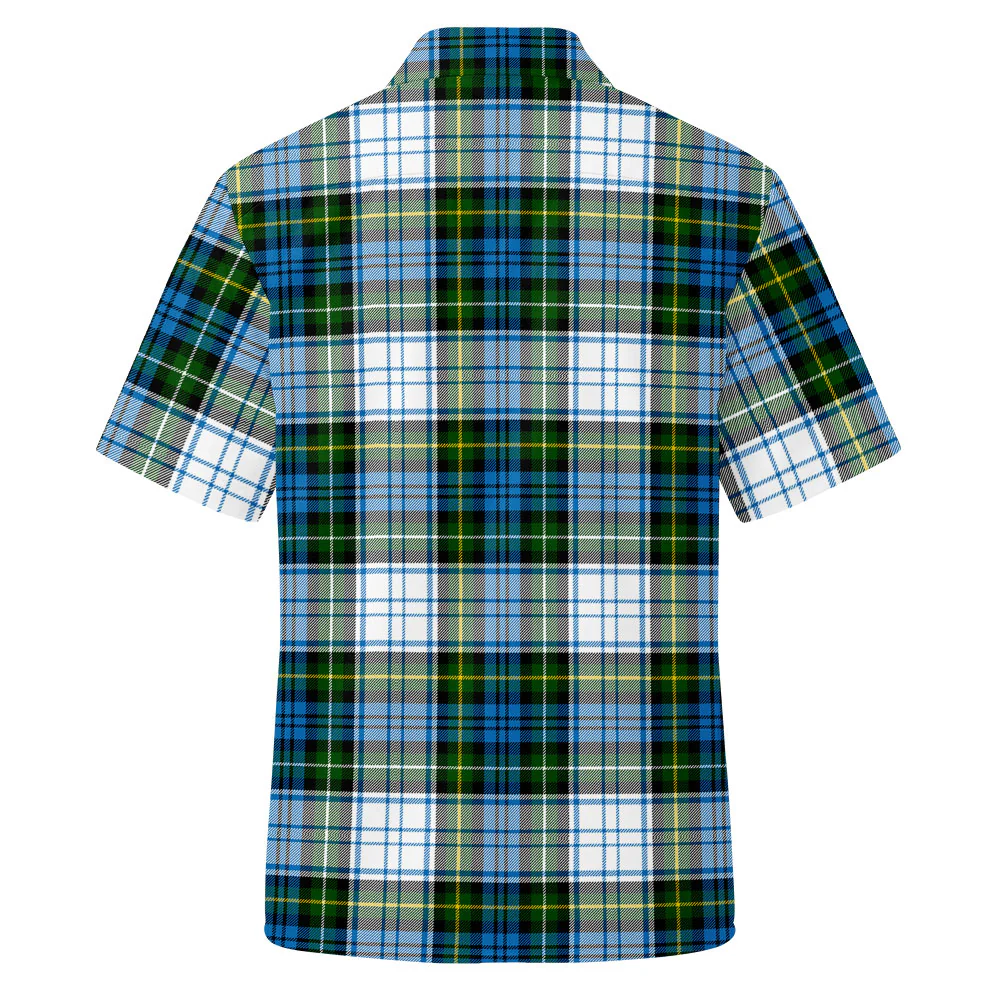 Scottish Campbell Dress Clan Badge Tartan Short Sleeve Work Shirt - Image 3