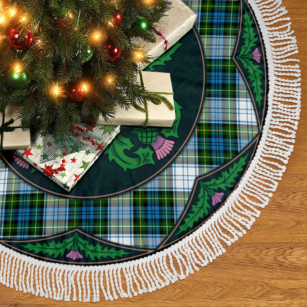 Scottish Campbell Dress Tartan Christmas Tree Skirt Old Scottish Thistle Flower - Image 5