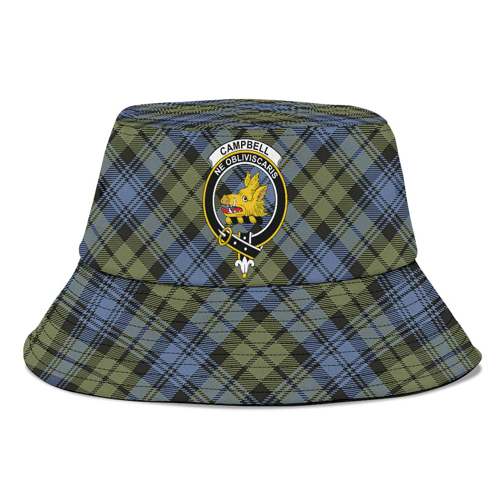 Scottish Campbell Faded Clan Badge Tartan Bucket Hat - Image 2